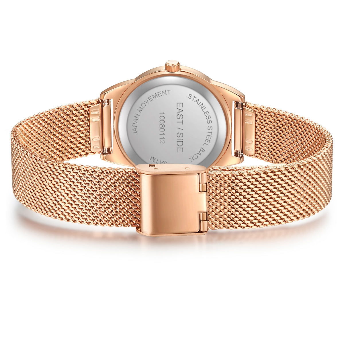 Damen Quarzuhr roségold Edelstahl roségold