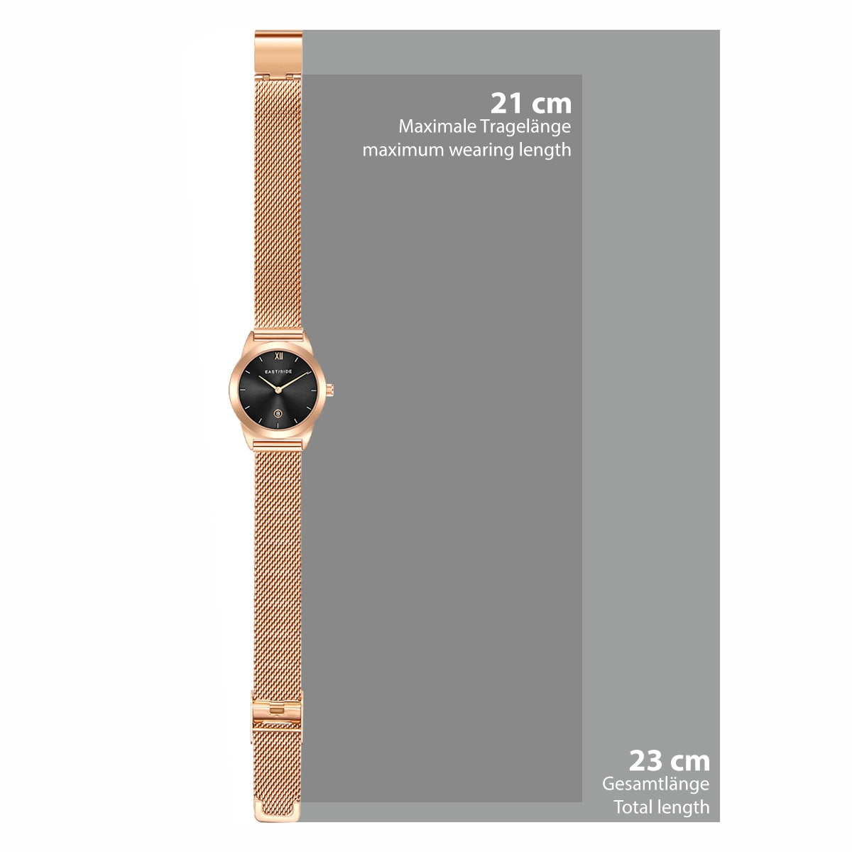 Damen Quarzuhr roségold Edelstahl roségold