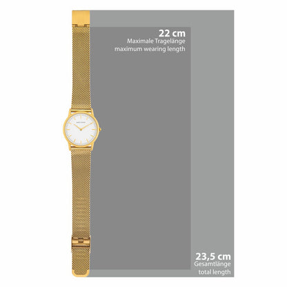Damen Quarzuhr gelbgold Edelstahl gelbgold