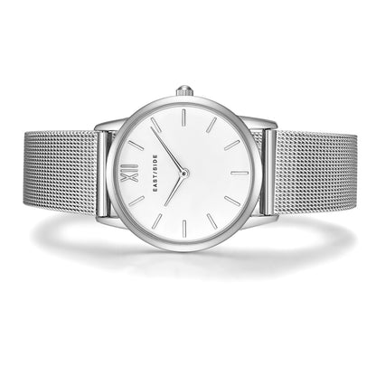 Damen Quarzuhr silber Edelstahl silber