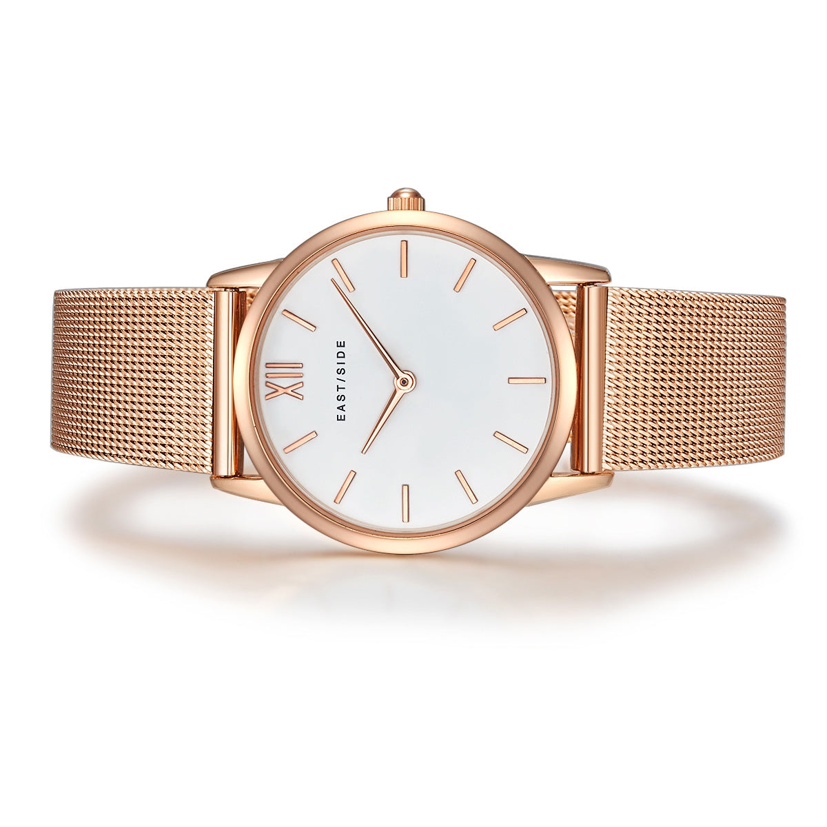 Damen Quarzuhr roségold Edelstahl roségold