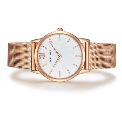 Damen Quarzuhr roségold Edelstahl roségold