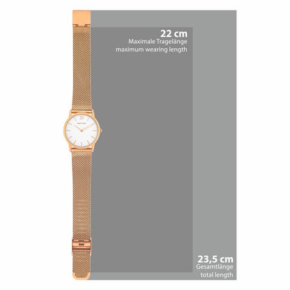 Damen Quarzuhr roségold Edelstahl roségold