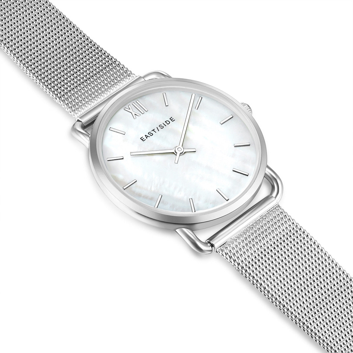 Damen Quarzuhr silber Edelstahl silber