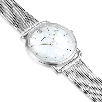 Damen Quarzuhr silber Edelstahl silber