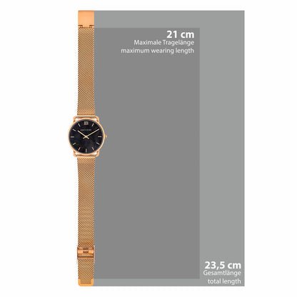 Damen Quarzuhr roségold Edelstahl roségold