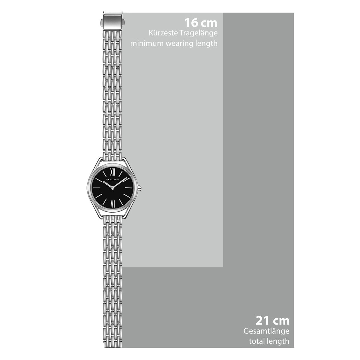 Damen Quarzuhr silber Edelstahl silber