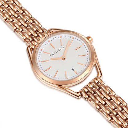 Damen Quarzuhr roségold Edelstahl roségold