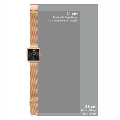 Damen Quarzuhr roségold Edelstahl roségold