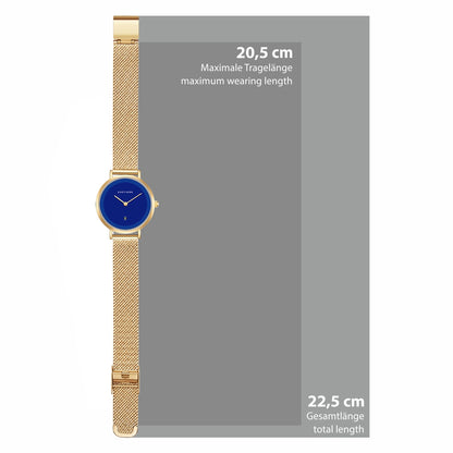 Damen Quarzuhr gelbgold Edelstahl gelbgold