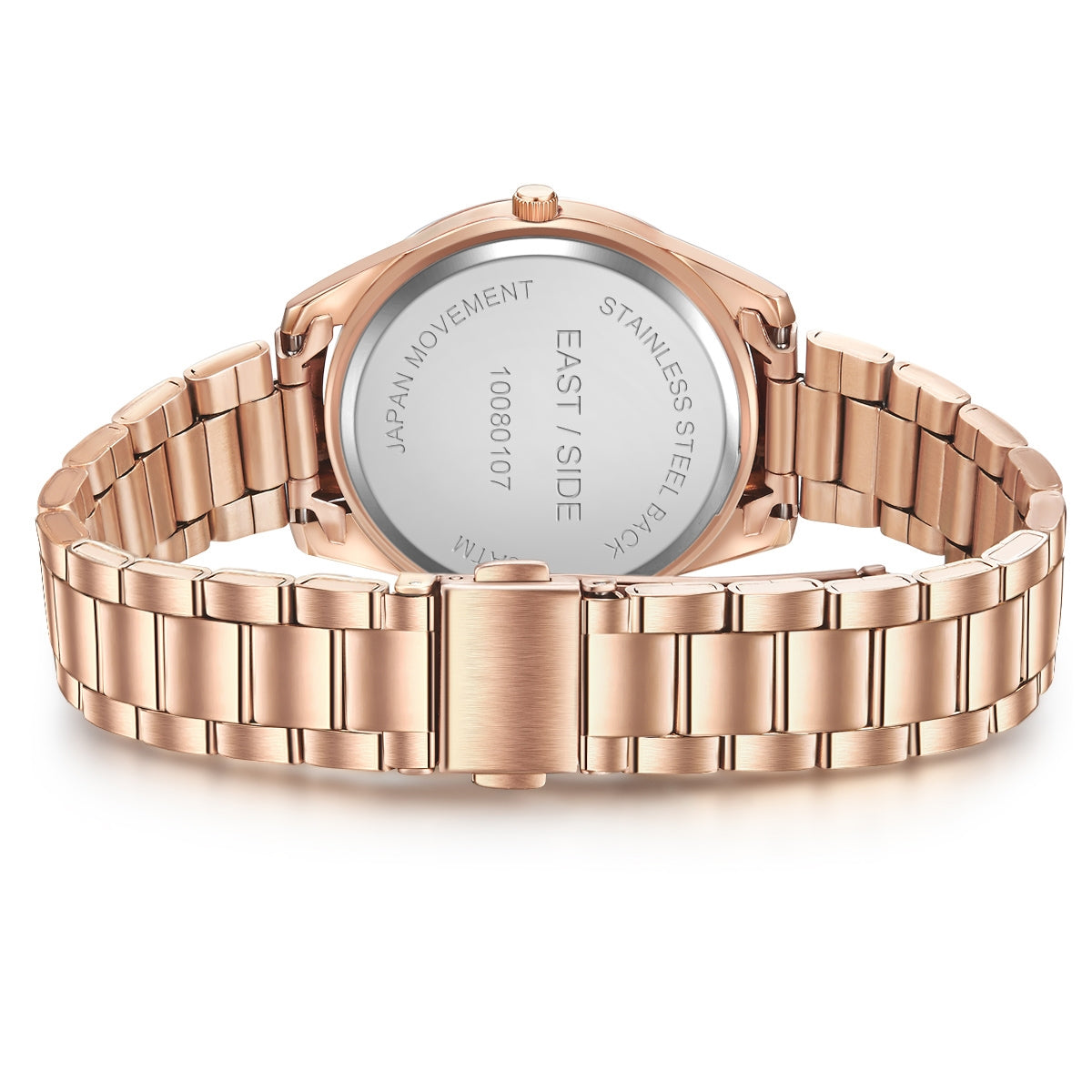 Damen Quarzuhr roségold Edelstahl roségold