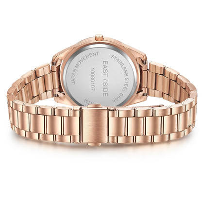 Damen Quarzuhr roségold Edelstahl roségold