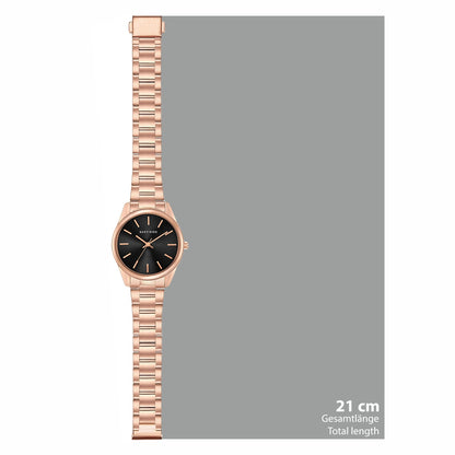 Damen Quarzuhr roségold Edelstahl roségold