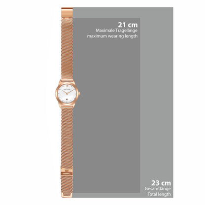 Damen Quarzuhr roségold Edelstahl roségold