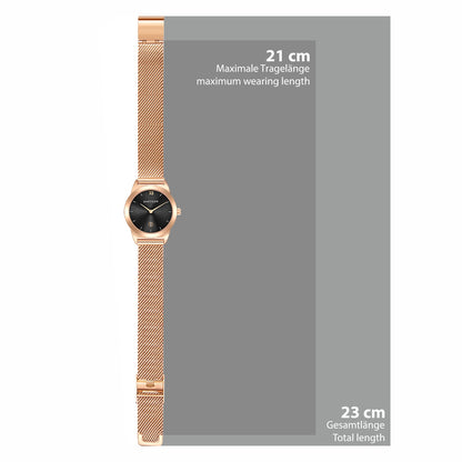 Damen Quarzuhr roségold Edelstahl roségold