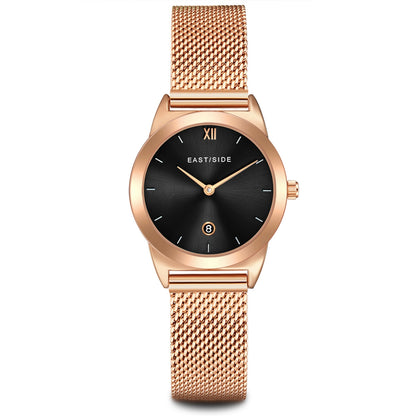 Damen Quarzuhr roségold Edelstahl roségold