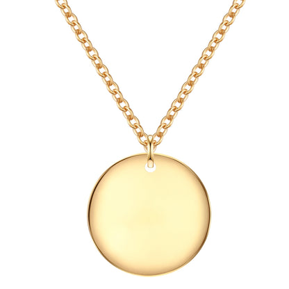 Kette mit Anhänger Edelstahl gelbgold