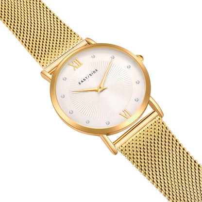 Damen Quarzuhr gelbgold Edelstahl gelbgold