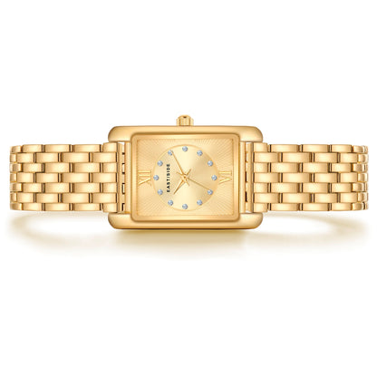 Damen Quarzuhr gelbgold Metall-Legierung gelbgold