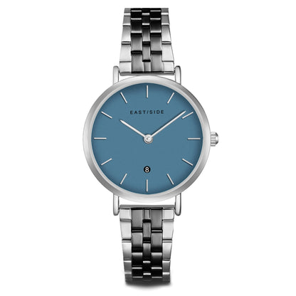 Damen Quarzuhr silber Edelstahl silber/anthrazit